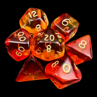 D&G Gem Blitz Red 7 Dice Polyset