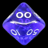 D&G Gem Blue Percentile Dice