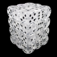 D&G Gem Clear 36 x D6 Dice Set