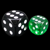 D&G Gem Green 12mm D6 Spot Dice