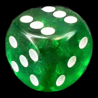 D&G Gem Green 15mm D6 Spot Dice