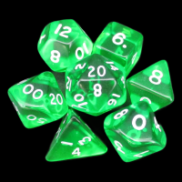 D&G Gem Green 7 Dice Polyset