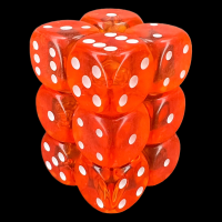 D&G Gem Orange 12 x D6 Dice Set