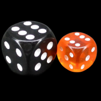 D&G Gem Orange 12mm D6 Spot Dice