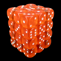 D&G Gem Orange 36 x D6 Dice Set