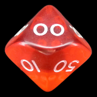 D&G Gem Orange Percentile Dice