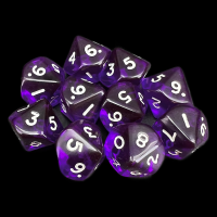 D&G Gem Purple 10 x D10 Dice Set