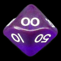 D&G Gem Purple Percentile Dice