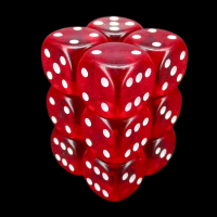 D&G Gem Red 12 x D6 Dice Set