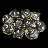D&G Gem Smoke 10 x D10 Dice Set