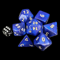 D&G Interferenz Blue JUMBO 34mm 7 Dice Polyset