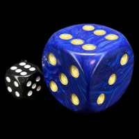 D&G Interferenz Blue MASSIVE 36mm D6 Spot Dice