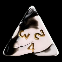 D&G Marble Black & White D4 Dice