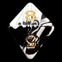 D&G Marble Black & White D8 Dice