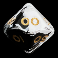 D&G Marble Black & White Percentile Dice