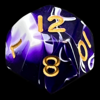 D&G Marble Purple & White D12 Dice
