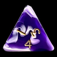 D&G Marble Purple & White D4 Dice