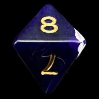 D&G Marble Purple & White D8 Dice