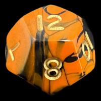 D&G Oblivion Orange & Black D12 Dice