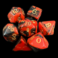 D&G Oblivion Red & Black 7 Dice Polyset