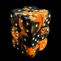 D&G Oblivion Orange & Black 12 x D6 Dice Set