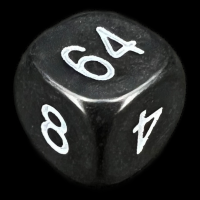 D&G Opaque Black Backgammon Doubling Cube D6 Dice