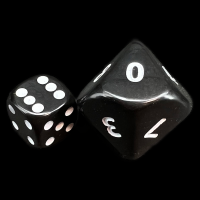 D&G Opaque Black JUMBO 34mm D10 Dice