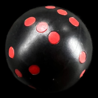 D&G Opaque Black & Red Ball 'Round' 22mm D6 Spot Dice