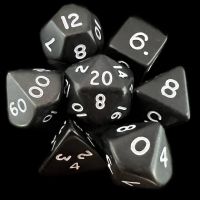 D&G Opaque Black 7 Dice Polyset