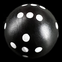 Koplow Opaque Black Round 22mm D6 Spot Dice