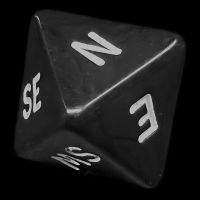 D&G Opaque Black & White Compass D8 Dice