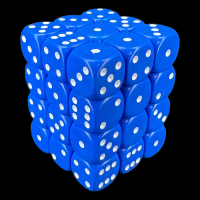 D&G Opaque Blue 36 x D6 Dice Set