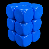D&G Opaque Blank Blue 16mm 10 x D6 Dice Set