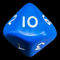 D&G Opaque Blue D10 Dice - Numbered 1-10