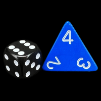 D&G Opaque Blue JUMBO 34mm D4 Dice