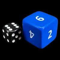 D&G Opaque Blue JUMBO 34mm D6 Dice