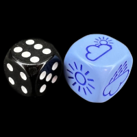 D&G Opaque Blue Weather D6 Dice