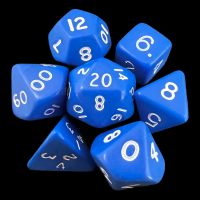 D&G Opaque Blue 7 Dice Polyset