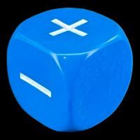 D&G Opaque Blue & White Fudge Fate D6 Dice