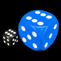 D&G Opaque Blue MASSIVE 36mm D6 Spot Dice