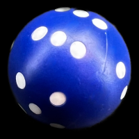 D&G Opaque Dark Blue & White Ball 'Round' 22mm D6 Spot Dice