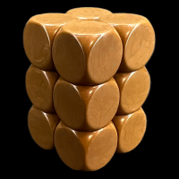 D&G Opaque Blank Brown 16mm 12 x D6 Dice Set