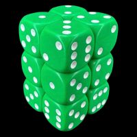 D&G Opaque Green 12 x D6 Dice Set
