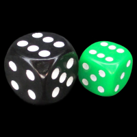 D&G Opaque Green 12mm D6 Spot Dice