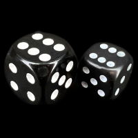 D&G Opaque Black 12mm D6 Spot Dice
