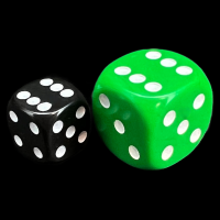 D&G Opaque Green JUMBO 22mm D6 Spot Dice