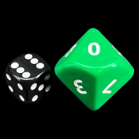 D&G Opaque Green JUMBO 34mm D10 Dice