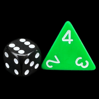 D&G Opaque Green JUMBO 34mm D4 Dice
