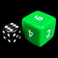 D&G Opaque Green JUMBO 34mm D6 Dice