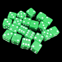 D&G Opaque Green MINI 7mm 20 x D6 Dice Set